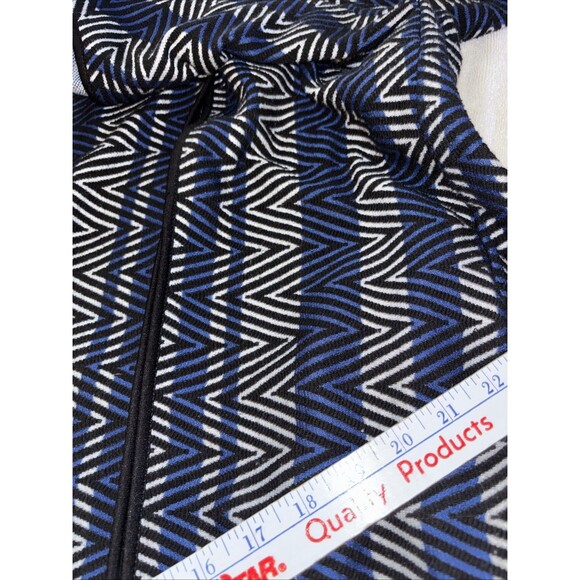 Jones Studio Jacket Long Geometric Print Open Front Dress Coat Blazer Pockets A - Picture 15 of 15